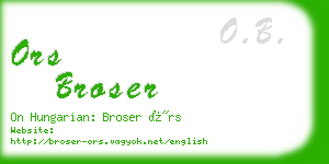 ors broser business card